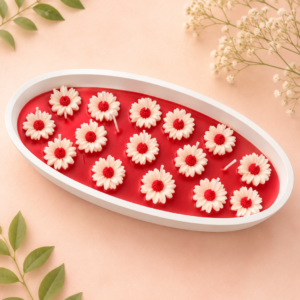 Luxury Daisy Boat Urli Candle