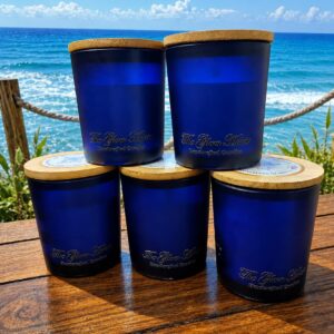Frosted Blue Jar