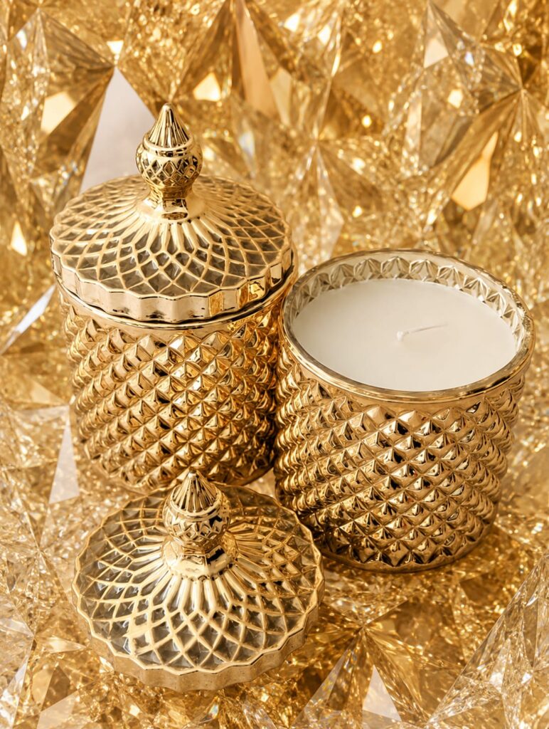 Gold Crystal Jar Scented Candle